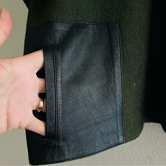 ESSENTIALS Women's Forrest Wool Blend Green Sweater Size Medium - Picture 4 of 7